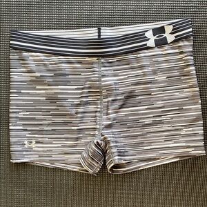 Under Armour Black and Gray Striped Shorts